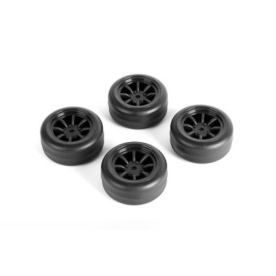 CARTEN nalepené M-Drift gumy na černých 8 papr. diskách +1mm, 4 ks.