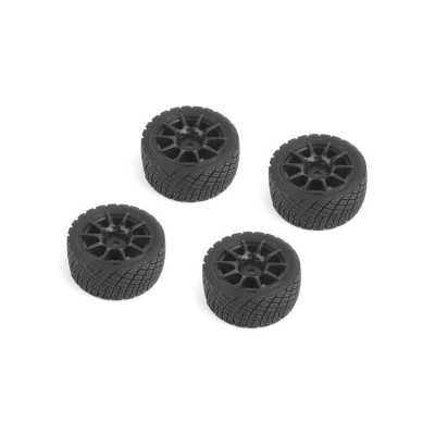 CARTEN nalepené M-Rally gumy na černých 10 papr. diskách +1mm, 4 ks.