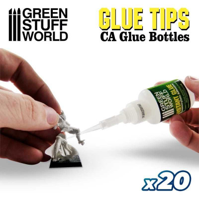 20x Glue Tips for glue bottles / 20x hroty na lepidlo