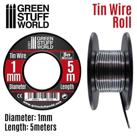 Flexible tin wire roll 2mm / Pružný cínový drôt 2 mm
