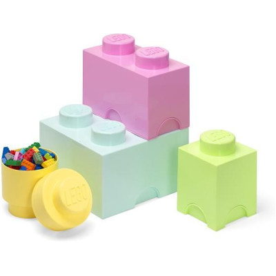 LEGO úložné boxy Multi-Pack 4ks - pastelové