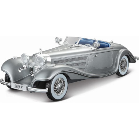 Maisto Mercedes-Benz 500 K Typ Specialroadster 1936 1:18 šedá metalíz