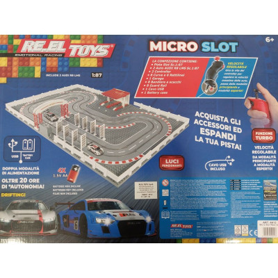 RE.EL Toys Micro Slot RACE 1:87 Audi / Mini autodráha