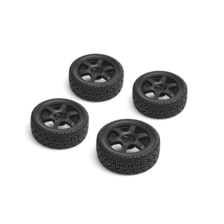 CARTEN nalepené Rally gumy 26mm na černých 6 papr. diskách, 0mm OFFse