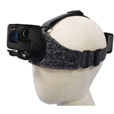 Vylepšený hlavový pásek pro akční kamery na přední a zadní straně