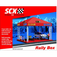 Maketový stan Rally - příslušenství pro autodráhy SCX v měřítku 1:32.
