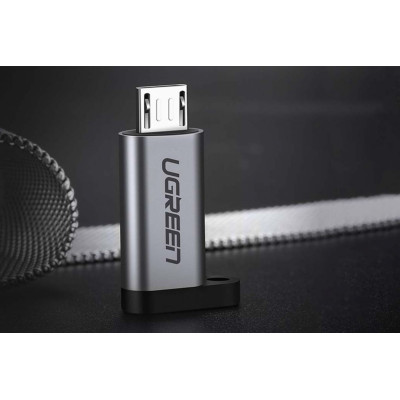 USB-C to Micro USB Adapter UGREEN US282 (Gray)