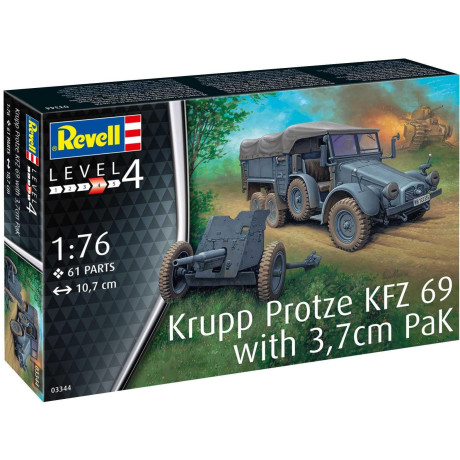 Plastic ModelKit military 03344 - Krupp Protze KFZ 69 with 3,7cm Pak