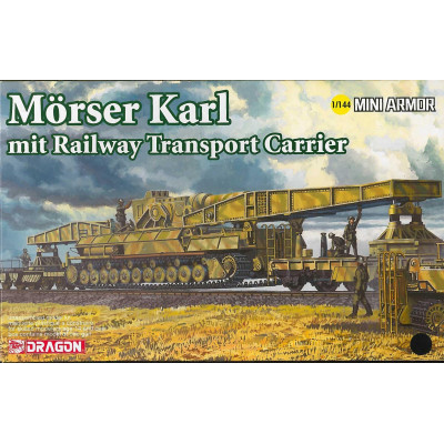 Model Kit military 14132 - Morser Karl mit Railway Transporter Carrie