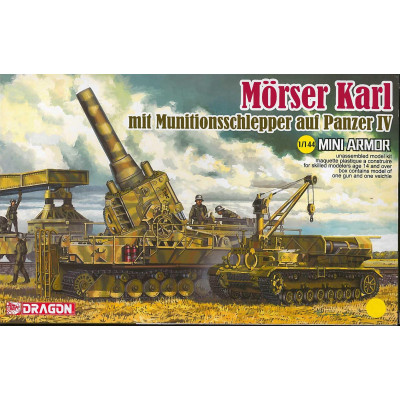 Model Kit military 14135 - Morser Karl mit Munitionsschlepper auf Pan