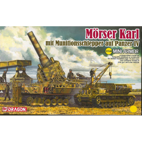 Model Kit military 14135 - Morser Karl mit Munitionsschlepper auf Pan