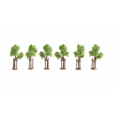 NOCH Sadenice s podperami stromov 6 kusov, 4 cm vysoké