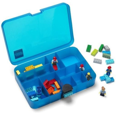 LEGO úložný box s přihrádkami - hnědý