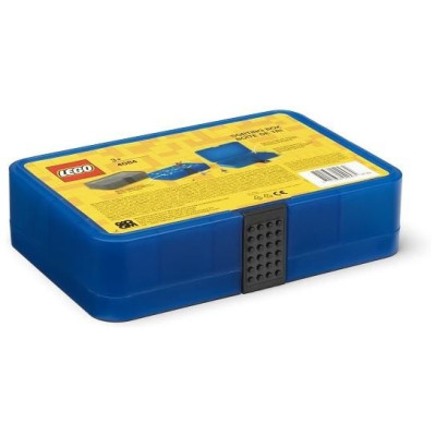 LEGO úložný box s přihrádkami - šedý
