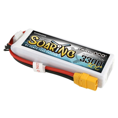 Gens ace Soaring 3300mAh 14.8V 30C 4S1P Lipo Battery Pack with XT90 plug