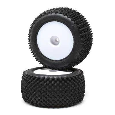 Losi kolo s pneu Pin, zadní, blý disk (2): Mini-T 2.0