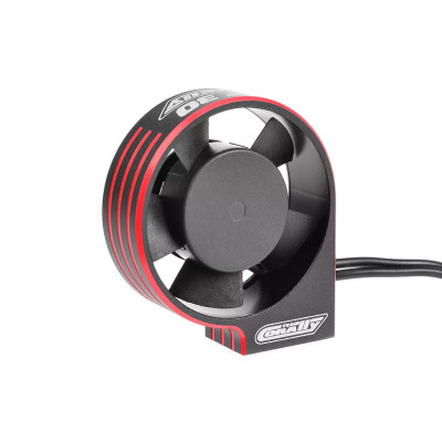 Ultra High Speed hliníkový větráček 30mm, černo/červený - 6-8,4V - konektor BEC černý