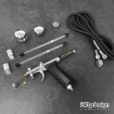 Bittydesign Revolver - víceúčelová airbrush pistole s 0,3/0,5/0,8mm tryskou