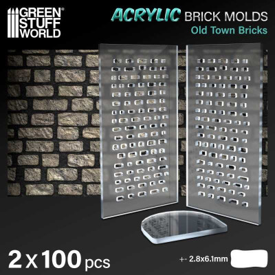 Acrylic molds - Regular Bricks 1:35 / Akrylové formy - Bežné tehly
