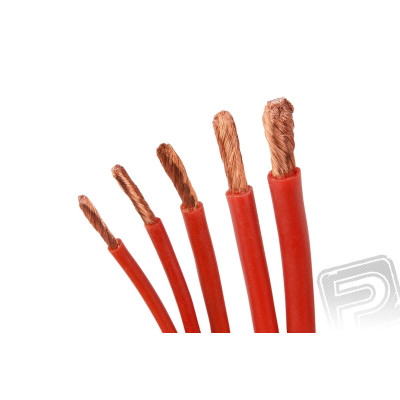 Silikonový kabel 0,5 mm2 1 m (červený)