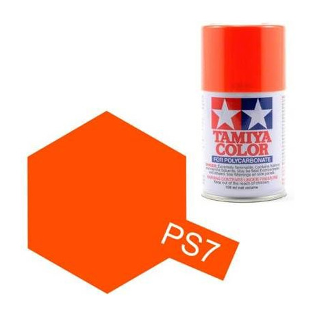 Tamiya Color PS-7 Orange Polycarbonate Spray 100ml