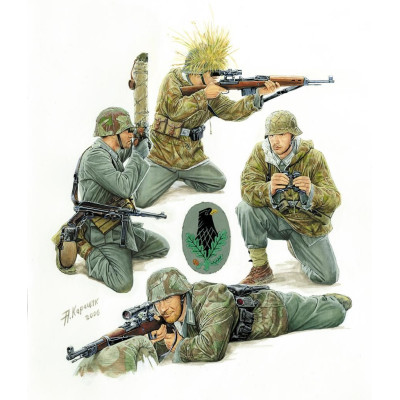Model Kit figurky 3595 - German Sniper Team (1:35)