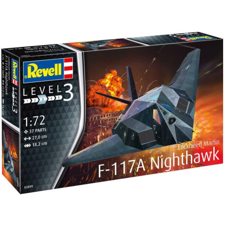 Plastic ModelKit letadlo 03899 - Lockheed Martin F-117A Nighthawk Ste