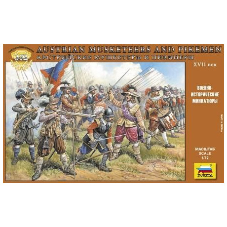Wargames (AoB) figurky 8061 - Austrian Musketers and Pikeman (1:72)