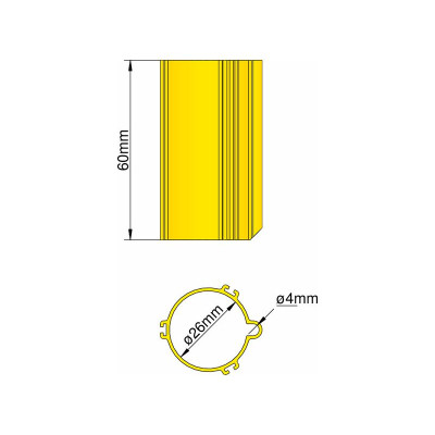 Klima Základna 26mm 3-stabilizátory žlutá