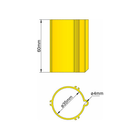 Klima Základna 35mm 3-stabilizátory žlutá