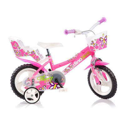DINO Bikes - Dětské kolo 12\" růžové