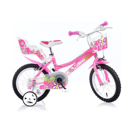 DINO Bikes - Dětské kolo 14\" růžové