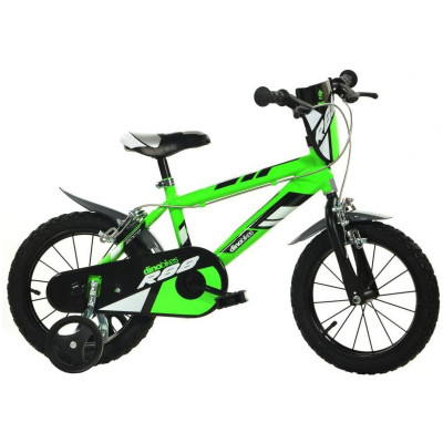 DINO Bikes - Dětské kolo 14\" zelené
