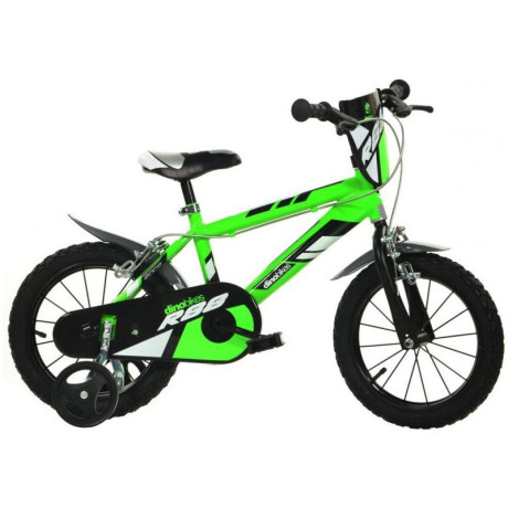 DINO Bikes - Dětské kolo 14\" zelené