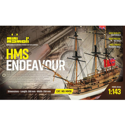 MINI MAMOLI H.M.S. Endeavour 1:143 kit