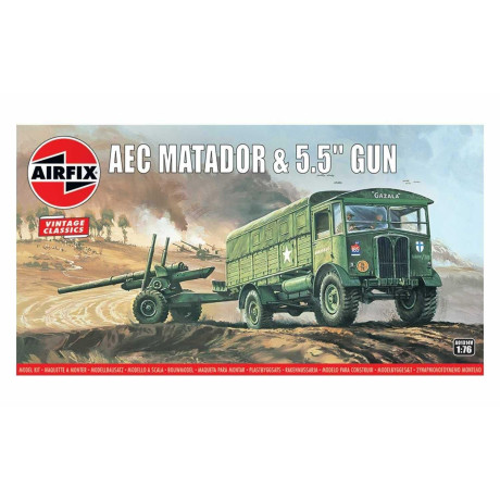 Classic Kit VINTAGE military A01314V - AEC Matador & 5.5\" Gun (1:76)