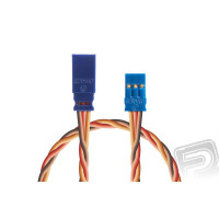 Kroucený super silný prodlužovací kabel s konektory JR o délce 100 mm se silikonovou izolací, průřez vodičů 0,50 mm2. Vyrobeno v Německu.