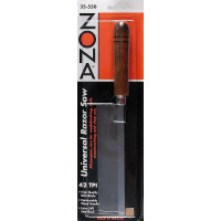 Jemná široká pilka ZONA s dřevěnou rukojetí s listem 165x30mm o tlouštce 0,25mm, 42zubů/palec, vhodná do duralového kosořezu 37-240 i 35-260.