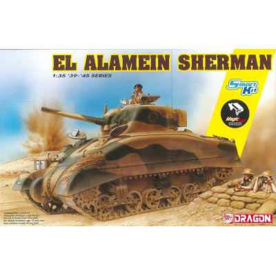 Model Kit tank 6617 - El Alamein Sherman (w/Magic Tracks) (SMART KIT)