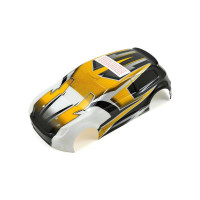 Náhradní díl pro RC modely aut Traxxas LaTrax Rally: karosérie žlutá, samolepky.