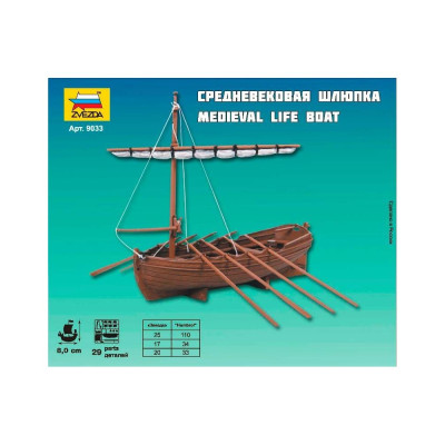 Model Kit loď 9033 - Medieval Life Boat (1:72)