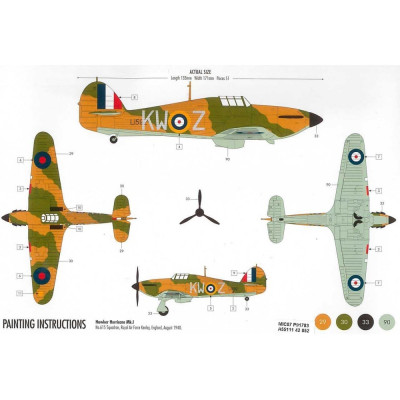 Starter Set letadlo A55111 - Hawker Hurricane Mk1 (1:72)