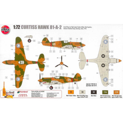 Classic Kit letadlo A01003 - Curtis P-40B Tomahawk (1:72)