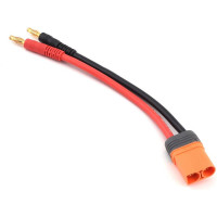 Spektrum nabíjecí kabel s konektorem IC5 a banánky 30cm, kabel 10AWG. Nabíjecí kabel bez datového kabelu pro nabíjení bez SMART.