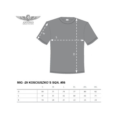 Antonio pánské tričko MIG-29 Kosciuszko #56 XXL