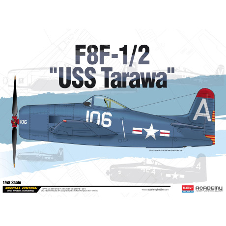 Model Kit letadlo 12313 - F8F-1/2 \"USS Tarawa\" LE: (1:48)