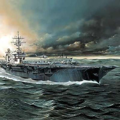 Model Kit loď 14210 - USS CV-63 KITTY HAWK (1:800)