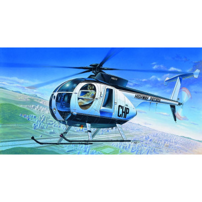 Model Kit vrtulník 12249 - HUGHES 500D POLICE HELICOPTER (1:48)