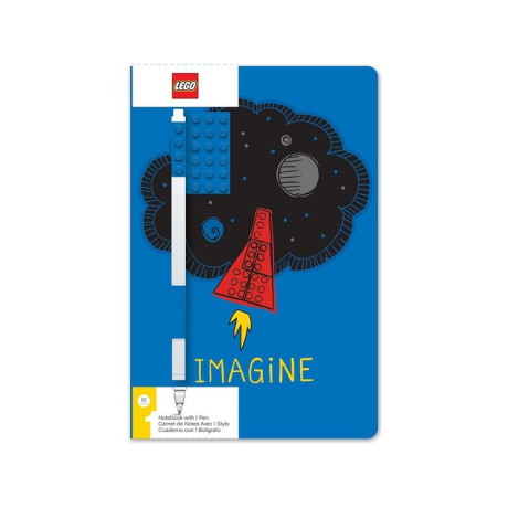 LEGO zápisník A5 s modrým perem Imagine