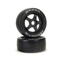 Vysoce kvalitní pneumatiky dBoots Hoons 2.9" jsou namontovány na 5-paprskových kolech ARRMA. V balení jsou 2ks. Multifunkční terénní pneumatiky pro úžasnou trakci za všech podmínek, kvalitní pryž pro dlouhou životnost. Pevný nylon disků v černé barvě pro dlouhou životnost, 17mm unášeč. Rozměr disku 83/75x43mm, průměr pneumatiky 100mm.